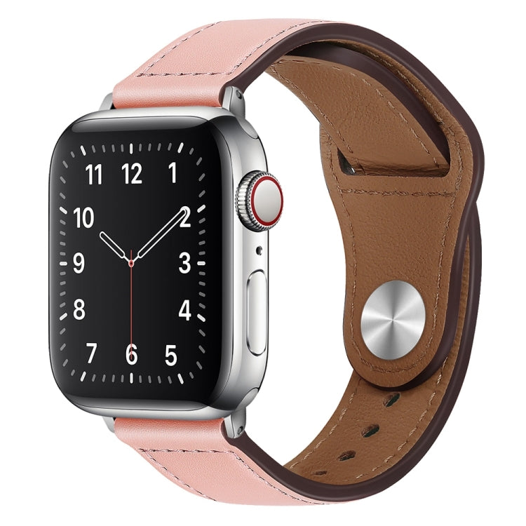 Cinturino per orologio con fibbia in pelle PU per Apple Watch Series, 7 45mm / 6&SE&5&4 44mm / 3&2&1 42mm