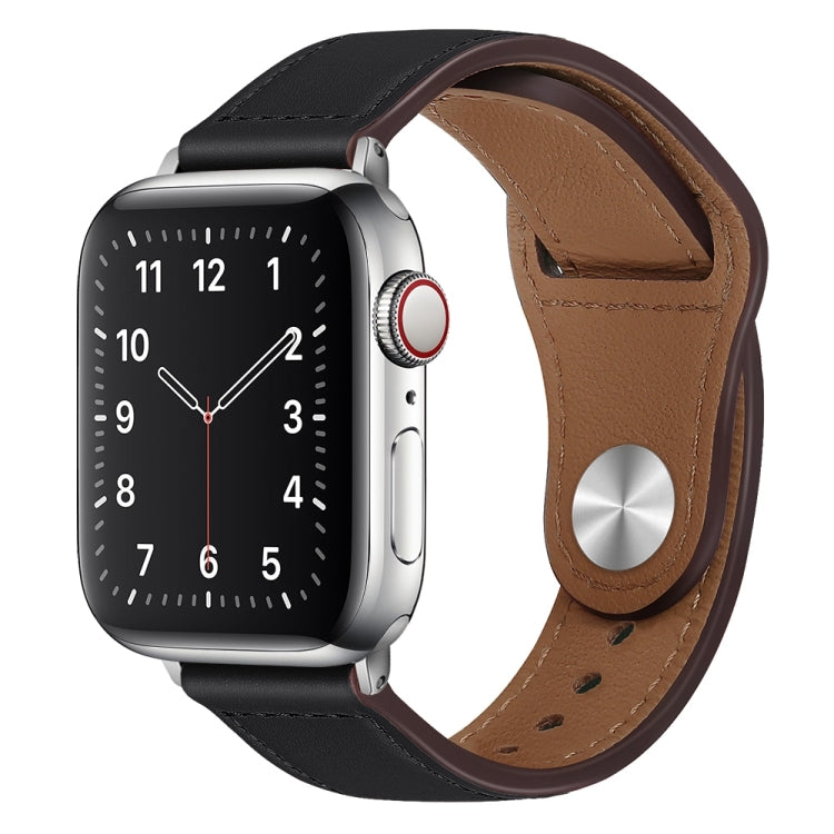 Cinturino per orologio con fibbia in pelle PU per Apple Watch Series, 7 45mm / 6&SE&5&4 44mm / 3&2&1 42mm