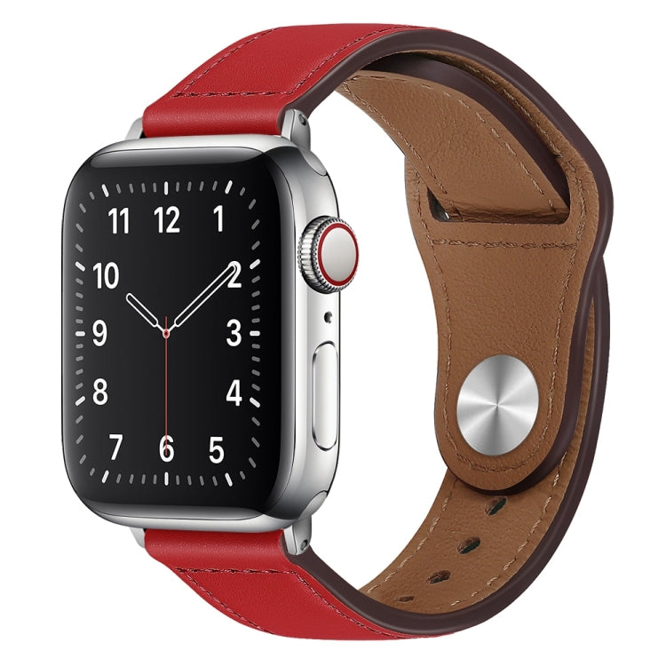 Cinturino per orologio con fibbia in pelle PU per Apple Watch Series, 7 45mm / 6&SE&5&4 44mm / 3&2&1 42mm