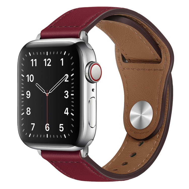 Cinturino per orologio con fibbia in pelle PU per Apple Watch Series, 7 45mm / 6&SE&5&4 44mm / 3&2&1 42mm