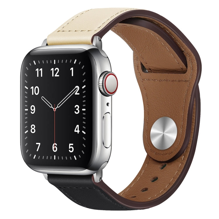 Cinturino per orologio con fibbia in pelle PU per Apple Watch Series, 7 45mm / 6&SE&5&4 44mm / 3&2&1 42mm
