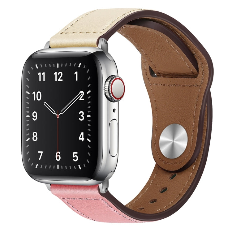 Cinturino per orologio con fibbia in pelle PU per Apple Watch Series, 7 45mm / 6&SE&5&4 44mm / 3&2&1 42mm