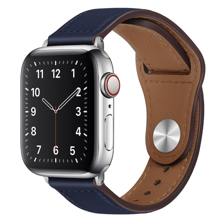Cinturino per orologio con fibbia in pelle PU per Apple Watch Series, 7 45mm / 6&SE&5&4 44mm / 3&2&1 42mm