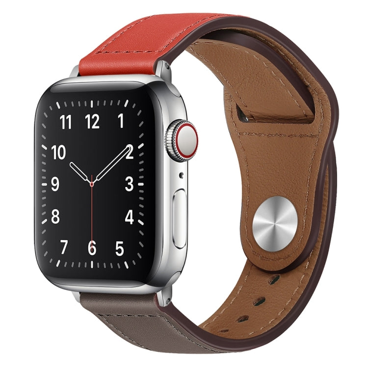 Cinturino per orologio con fibbia in pelle PU per Apple Watch Series, 7 45mm / 6&SE&5&4 44mm / 3&2&1 42mm