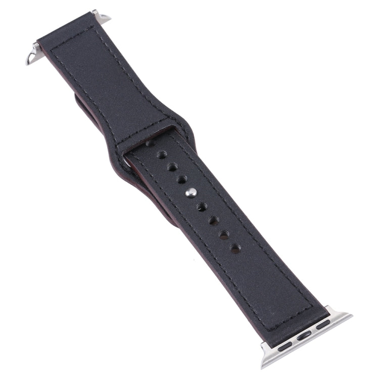 Cinturino per orologio con fibbia in pelle PU per Apple Watch Series, 7 45mm / 6&SE&5&4 44mm / 3&2&1 42mm