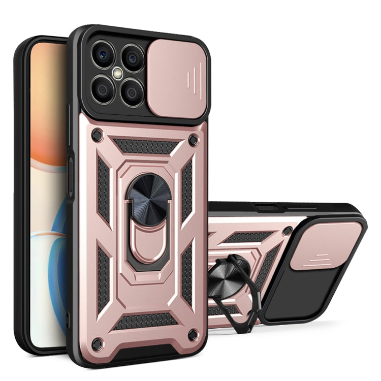 Design della fotocamera scorrevole Custodia per telefono in TPU + PC, For Honor X8, For Honor X9 5G/X9 4G, For OPPO A77/A57