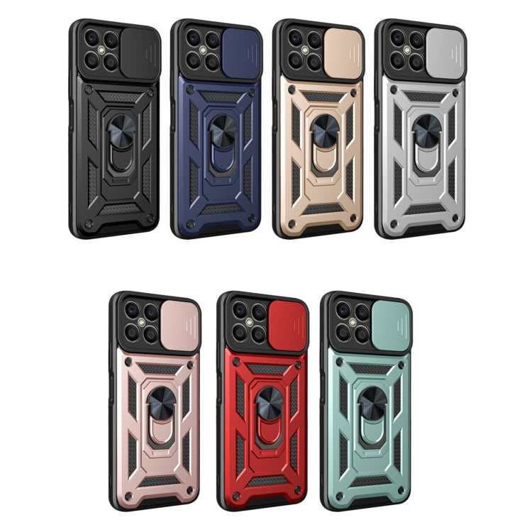 Design della fotocamera scorrevole Custodia per telefono in TPU + PC, For Honor X8, For Honor X9 5G/X9 4G, For OPPO A77/A57