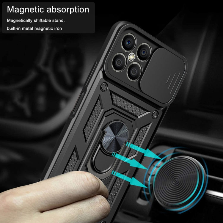 Design della fotocamera scorrevole Custodia per telefono in TPU + PC, For Honor X8, For Honor X9 5G/X9 4G, For OPPO A77/A57