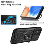 Design della fotocamera scorrevole Custodia per telefono in TPU + PC, For Honor X8, For Honor X9 5G/X9 4G, For OPPO A77/A57