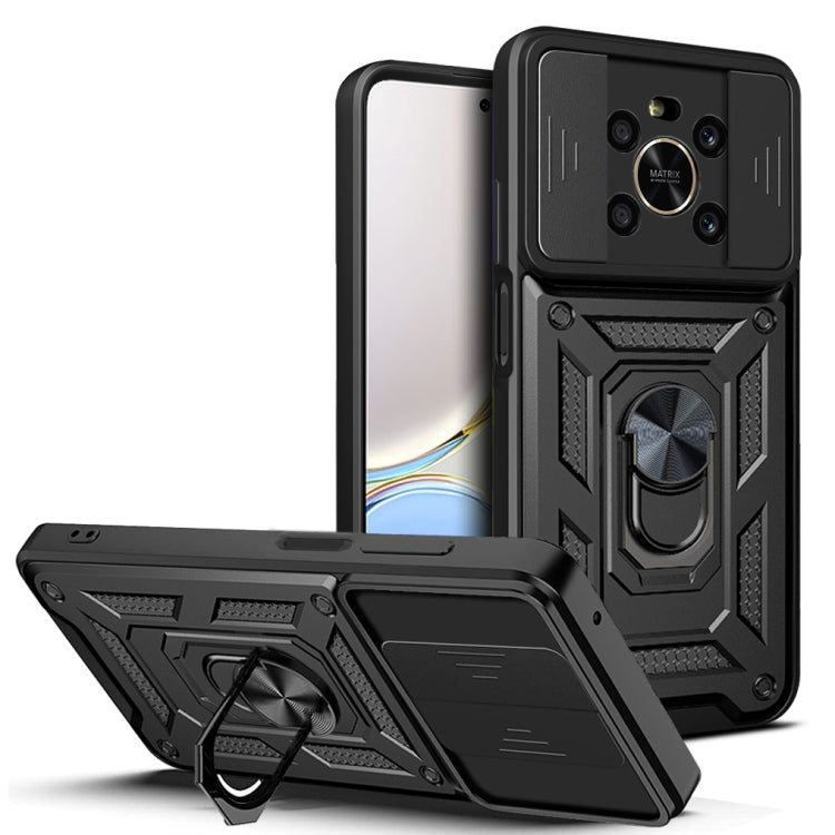 Design della fotocamera scorrevole Custodia per telefono in TPU + PC, For Honor X8, For Honor X9 5G/X9 4G, For OPPO A77/A57