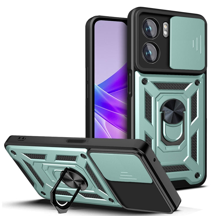 Design della fotocamera scorrevole Custodia per telefono in TPU + PC, For Honor X8, For Honor X9 5G/X9 4G, For OPPO A77/A57