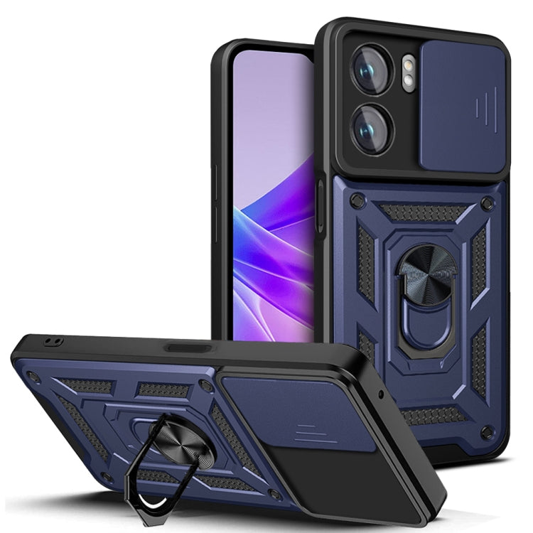 Design della fotocamera scorrevole Custodia per telefono in TPU + PC, For Honor X8, For Honor X9 5G/X9 4G, For OPPO A77/A57