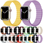 Cinturino in silicone con magnete per Apple Watch Series, 7 45mm / 6&SE&5&4 44mm / 3&2&1 42mm
