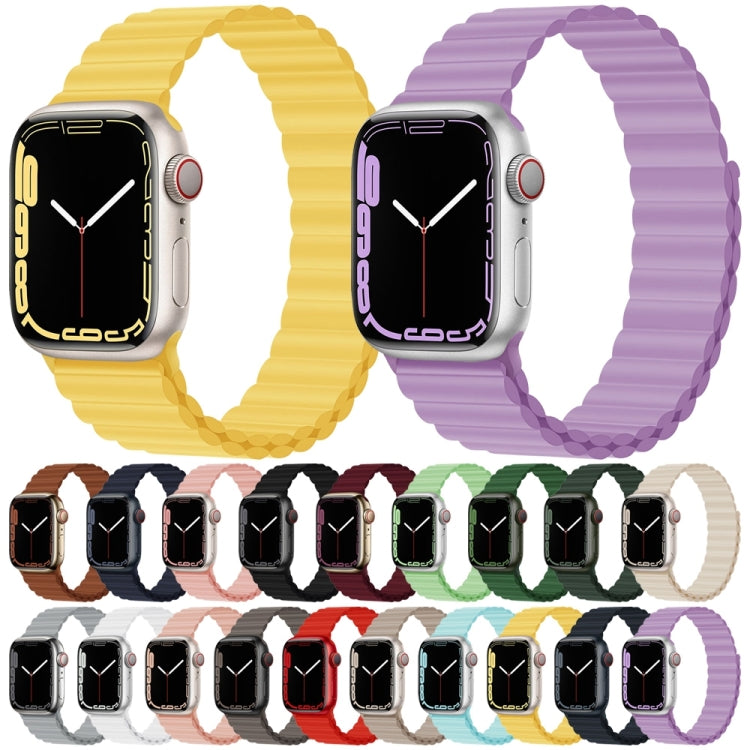 Cinturino in silicone con magnete per Apple Watch Series, 7 45mm / 6&SE&5&4 44mm / 3&2&1 42mm