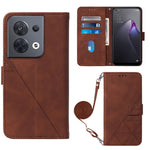 Custodia per cellulare in pelle con flip in rilievo 3D a tracolla, For OPPO Reno8, For OPPO Reno8 Pro, For OPPO Reno8 Pro+, For OnePlus Nord 2T