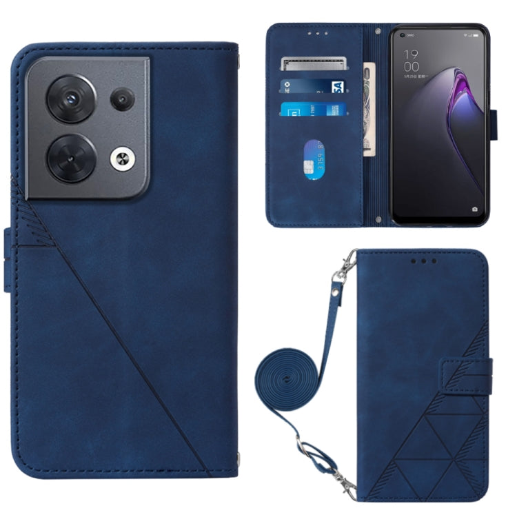 Custodia per cellulare in pelle con flip in rilievo 3D a tracolla, For OPPO Reno8, For OPPO Reno8 Pro, For OPPO Reno8 Pro+, For OnePlus Nord 2T