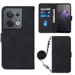 Custodia per cellulare in pelle con flip in rilievo 3D a tracolla, For OPPO Reno8, For OPPO Reno8 Pro, For OPPO Reno8 Pro+, For OnePlus Nord 2T