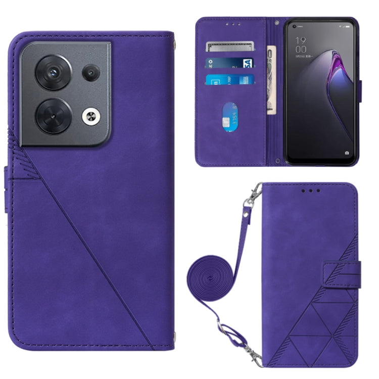 Custodia per cellulare in pelle con flip in rilievo 3D a tracolla, For OPPO Reno8, For OPPO Reno8 Pro, For OPPO Reno8 Pro+, For OnePlus Nord 2T
