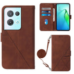 Custodia per cellulare in pelle con flip in rilievo 3D a tracolla, For OPPO Reno8, For OPPO Reno8 Pro, For OPPO Reno8 Pro+, For OnePlus Nord 2T