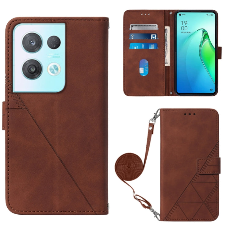 Custodia per cellulare in pelle con flip in rilievo 3D a tracolla, For OPPO Reno8, For OPPO Reno8 Pro, For OPPO Reno8 Pro+, For OnePlus Nord 2T