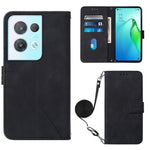 Custodia per cellulare in pelle con flip in rilievo 3D a tracolla, For OPPO Reno8, For OPPO Reno8 Pro, For OPPO Reno8 Pro+, For OnePlus Nord 2T
