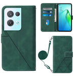 Custodia per cellulare in pelle con flip in rilievo 3D a tracolla, For OPPO Reno8, For OPPO Reno8 Pro, For OPPO Reno8 Pro+, For OnePlus Nord 2T