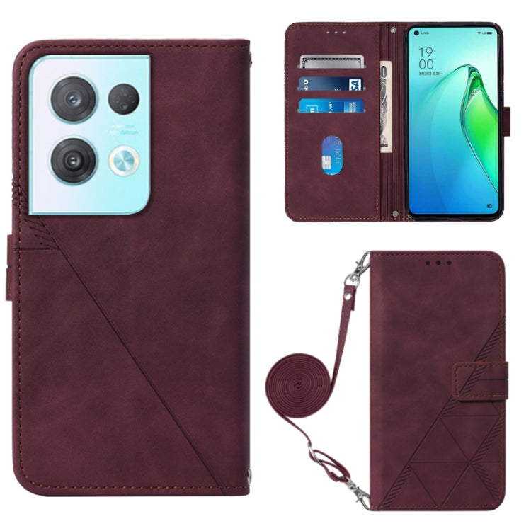 Custodia per cellulare in pelle con flip in rilievo 3D a tracolla, For OPPO Reno8, For OPPO Reno8 Pro, For OPPO Reno8 Pro+, For OnePlus Nord 2T