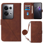 Custodia per cellulare in pelle con flip in rilievo 3D a tracolla, For OPPO Reno8, For OPPO Reno8 Pro, For OPPO Reno8 Pro+, For OnePlus Nord 2T