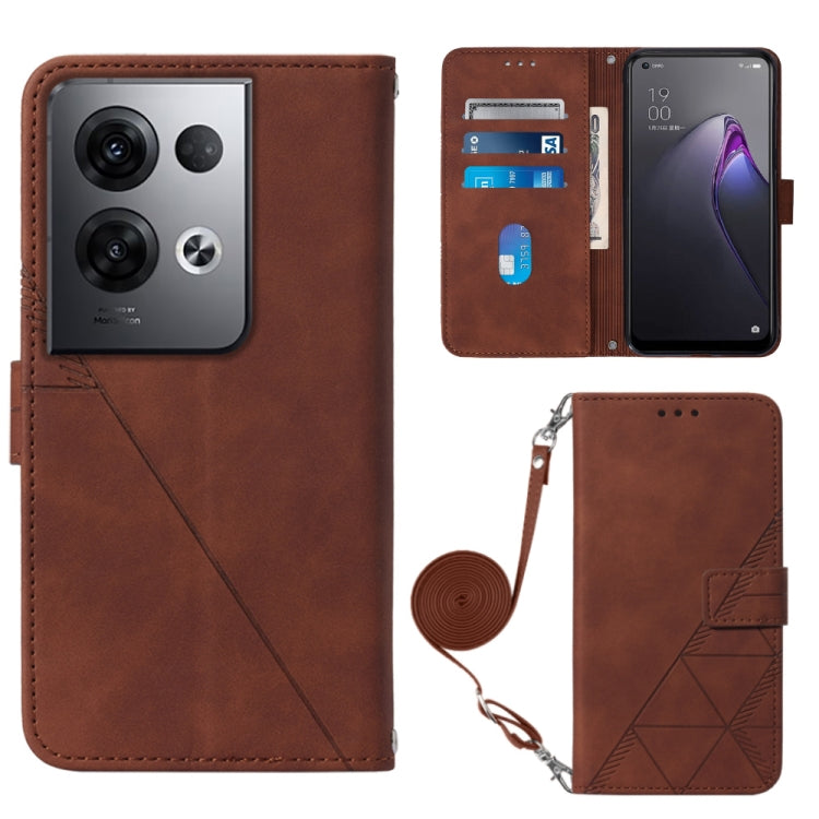 Custodia per cellulare in pelle con flip in rilievo 3D a tracolla, For OPPO Reno8, For OPPO Reno8 Pro, For OPPO Reno8 Pro+, For OnePlus Nord 2T