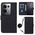 Custodia per cellulare in pelle con flip in rilievo 3D a tracolla, For OPPO Reno8, For OPPO Reno8 Pro, For OPPO Reno8 Pro+, For OnePlus Nord 2T