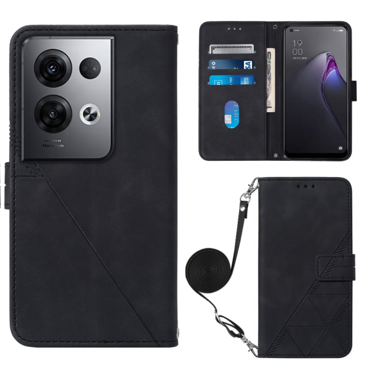 Custodia per cellulare in pelle con flip in rilievo 3D a tracolla, For OPPO Reno8, For OPPO Reno8 Pro, For OPPO Reno8 Pro+, For OnePlus Nord 2T