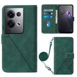 Custodia per cellulare in pelle con flip in rilievo 3D a tracolla, For OPPO Reno8, For OPPO Reno8 Pro, For OPPO Reno8 Pro+, For OnePlus Nord 2T