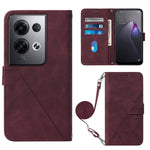 Custodia per cellulare in pelle con flip in rilievo 3D a tracolla, For OPPO Reno8, For OPPO Reno8 Pro, For OPPO Reno8 Pro+, For OnePlus Nord 2T