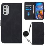 Custodia per cellulare in pelle con flip in rilievo 3D a tracolla, For Xiaomi Redmi Note 11T Pro, For Motorola Moto G52j 5G, For Xiaomi Poco M4 5G, For Motorola Moto E32