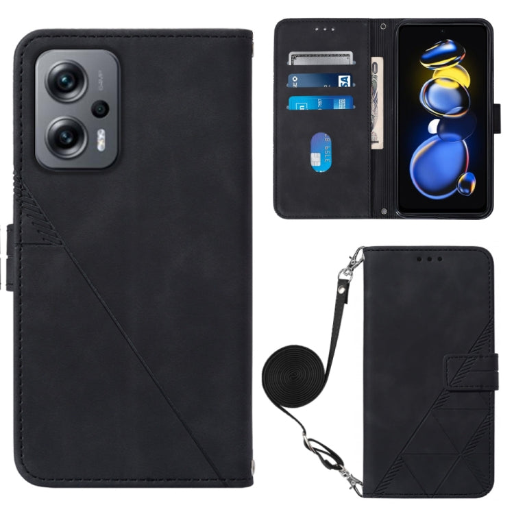 Custodia per cellulare in pelle con flip in rilievo 3D a tracolla, For Xiaomi Redmi Note 11T Pro, For Motorola Moto G52j 5G, For Xiaomi Poco M4 5G, For Motorola Moto E32
