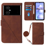 Custodia per cellulare in pelle con flip in rilievo 3D a tracolla, For Xiaomi Redmi Note 11T Pro, For Motorola Moto G52j 5G, For Xiaomi Poco M4 5G, For Motorola Moto E32