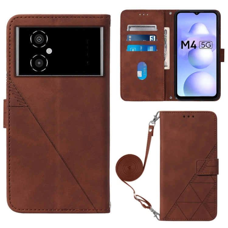 Custodia per cellulare in pelle con flip in rilievo 3D a tracolla, For Xiaomi Redmi Note 11T Pro, For Motorola Moto G52j 5G, For Xiaomi Poco M4 5G, For Motorola Moto E32