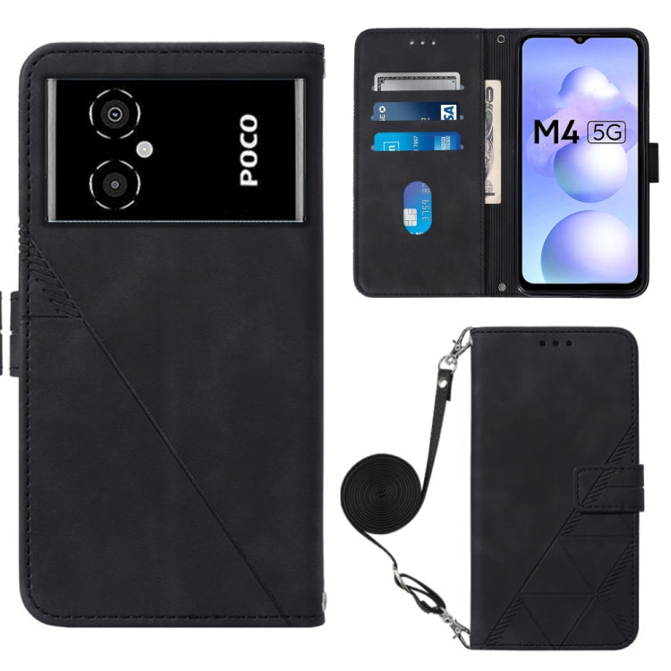 Custodia per cellulare in pelle con flip in rilievo 3D a tracolla, For Xiaomi Redmi Note 11T Pro, For Motorola Moto G52j 5G, For Xiaomi Poco M4 5G, For Motorola Moto E32