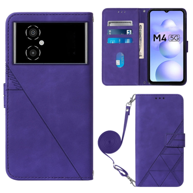 Custodia per cellulare in pelle con flip in rilievo 3D a tracolla, For Xiaomi Redmi Note 11T Pro, For Motorola Moto G52j 5G, For Xiaomi Poco M4 5G, For Motorola Moto E32