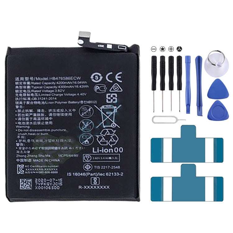 Sostituzione della batteria ai polimeri di litio, HB3742A0EBC, HB496183ECW, HB396481ECW, HB555591EEW, HB3543B4EBW, HB396693ECW, HB426389EEW, HB476589ECW, HB596074EEW, HB536378EEW, HB526488EEW