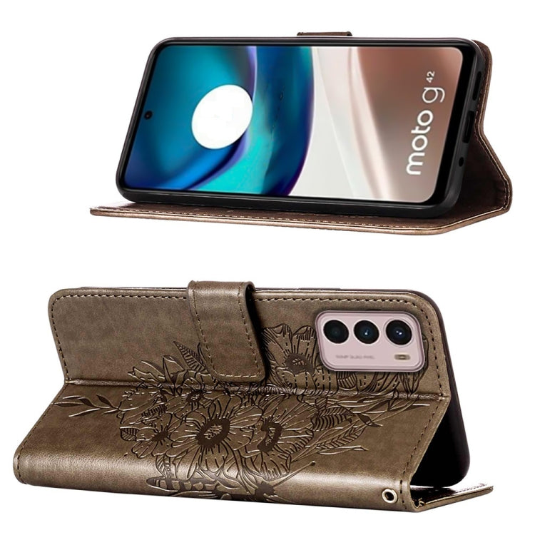 Custodia per telefono in pelle con vibrazione a farfalla goffrata, For Motorola Moto G42, For Motorola Moto G52j 5G, For OPPO K10 Pro 5G