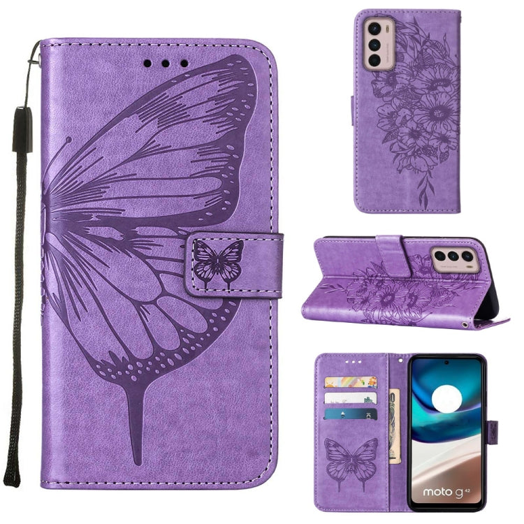 Custodia per telefono in pelle con vibrazione a farfalla goffrata, For Motorola Moto G42, For Motorola Moto G52j 5G, For OPPO K10 Pro 5G
