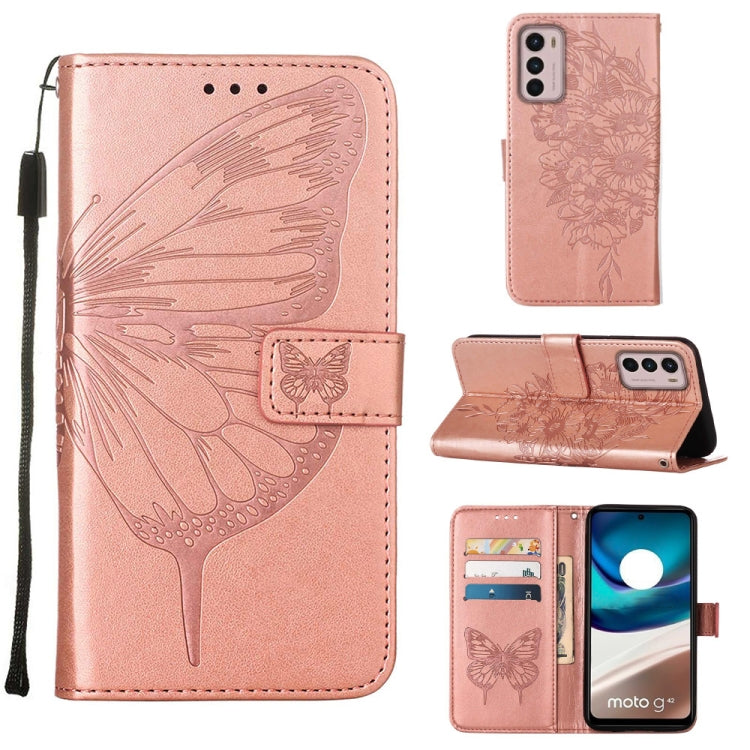 Custodia per telefono in pelle con vibrazione a farfalla goffrata, For Motorola Moto G42, For Motorola Moto G52j 5G, For OPPO K10 Pro 5G