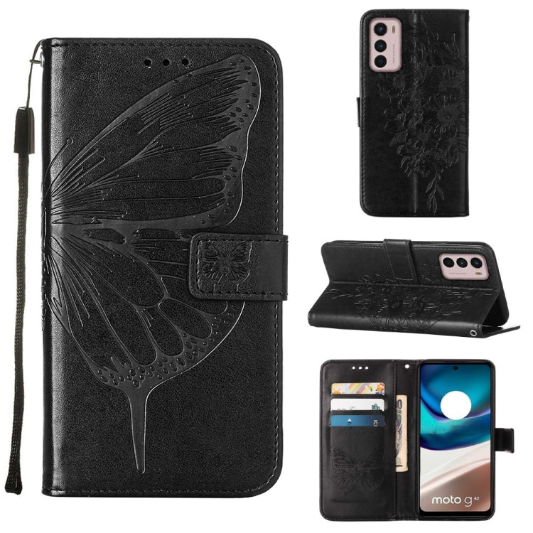 Custodia per telefono in pelle con vibrazione a farfalla goffrata, For Motorola Moto G42, For Motorola Moto G52j 5G, For OPPO K10 Pro 5G
