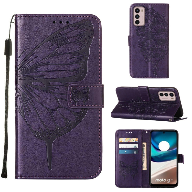 Custodia per telefono in pelle con vibrazione a farfalla goffrata, For Motorola Moto G42, For Motorola Moto G52j 5G, For OPPO K10 Pro 5G