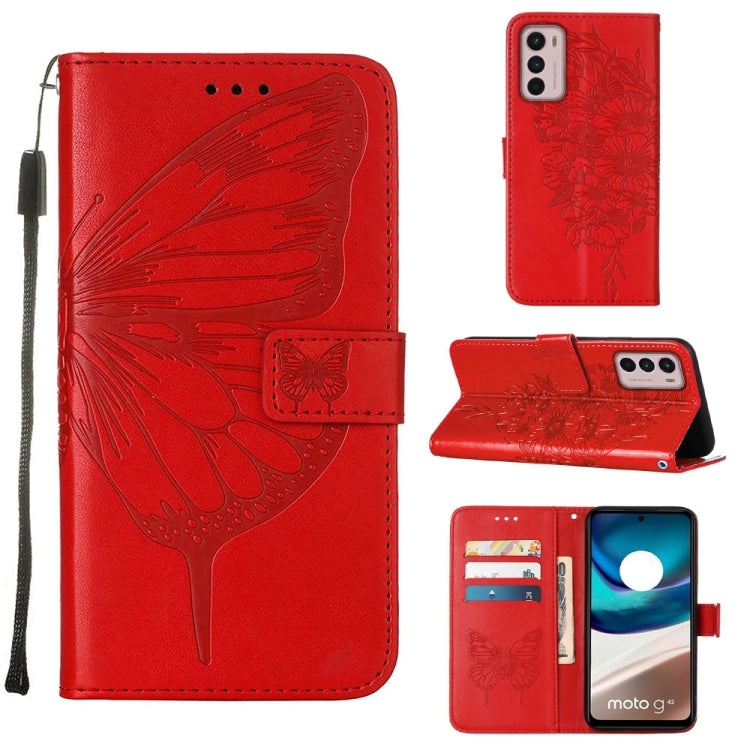 Custodia per telefono in pelle con vibrazione a farfalla goffrata, For Motorola Moto G42, For Motorola Moto G52j 5G, For OPPO K10 Pro 5G