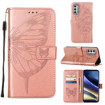 Custodia per telefono in pelle con vibrazione a farfalla goffrata, For Motorola Moto G42, For Motorola Moto G52j 5G, For OPPO K10 Pro 5G