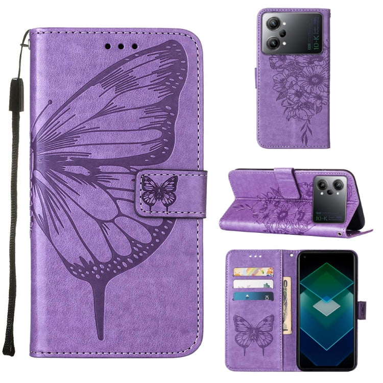 Custodia per telefono in pelle con vibrazione a farfalla goffrata, For Motorola Moto G42, For Motorola Moto G52j 5G, For OPPO K10 Pro 5G