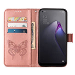 Custodia per telefono in pelle con vibrazione a farfalla goffrata, For OPPO Reno8, For OPPO Reno8 Pro, For OPPO Reno8 Pro+