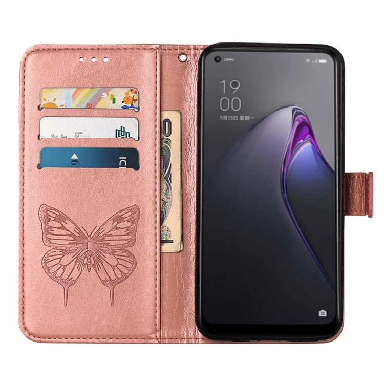 Custodia per telefono in pelle con vibrazione a farfalla goffrata, For OPPO Reno8, For OPPO Reno8 Pro, For OPPO Reno8 Pro+
